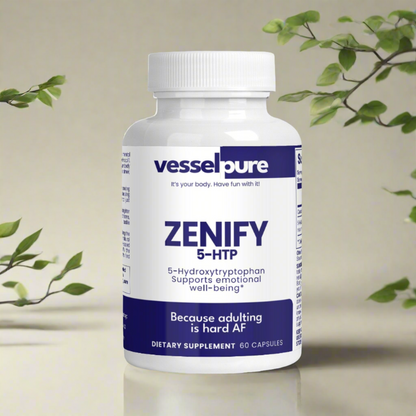 Zenify 5-HTP Supplement: Boost Serotonin, Reduce Stress, Improve Mood 200mg Capsules