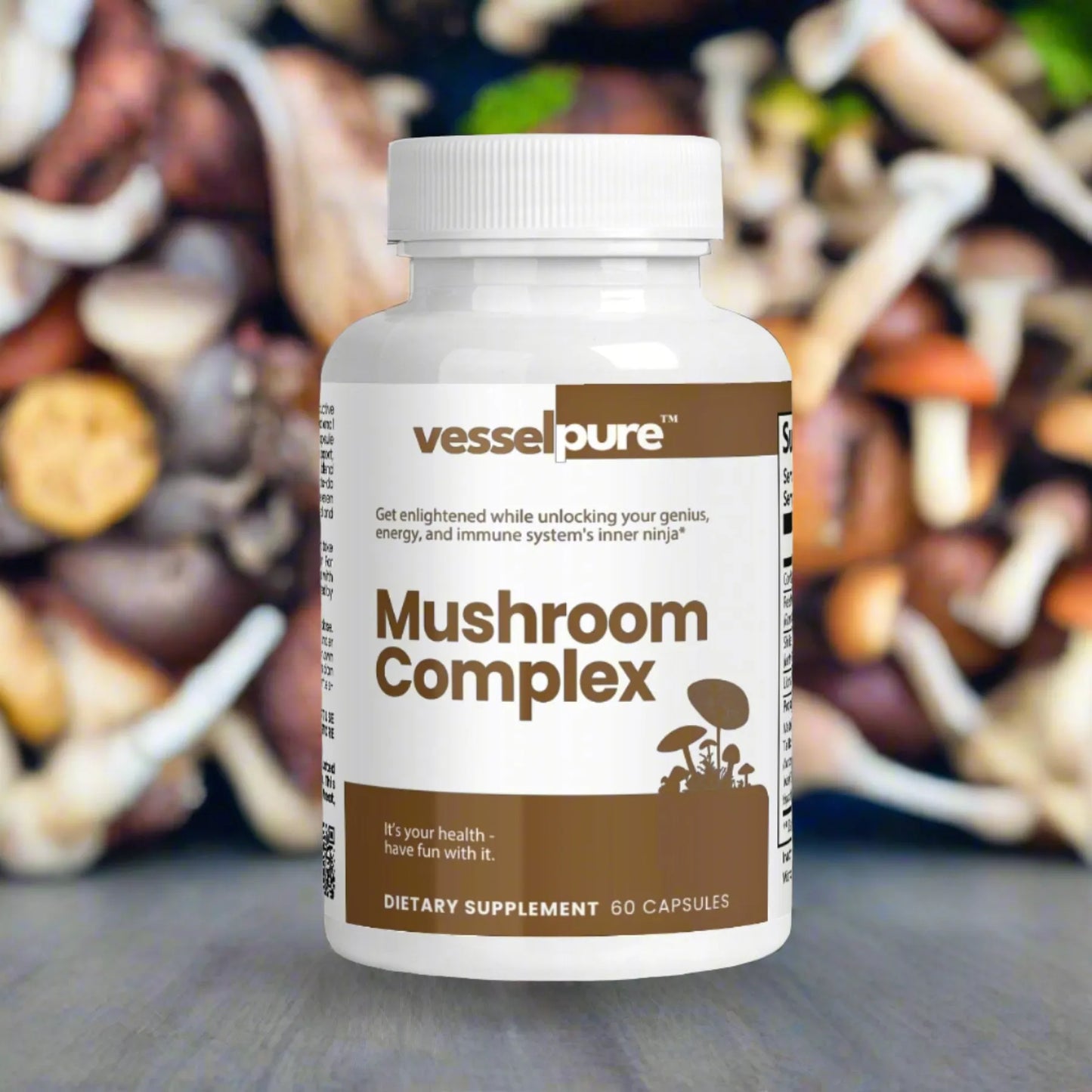 Mushrooms: Adaptogenic Blend for Stress, Energy & Immunity - Vessel Pure