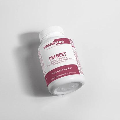 Natural Beetroot Capsules (I'm Beet): Boost Energy, Support Blood Pressure, Enhance Athletic Performance