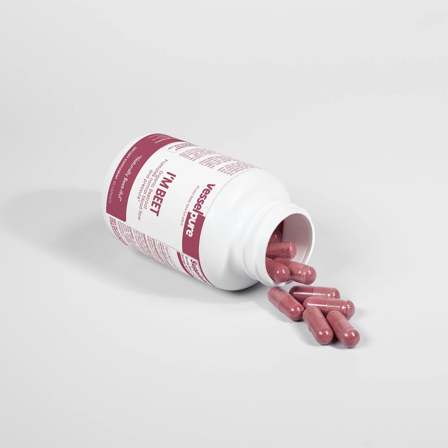 Natural Beetroot Capsules (I'm Beet): Boost Energy, Support Blood Pressure, Enhance Athletic Performance