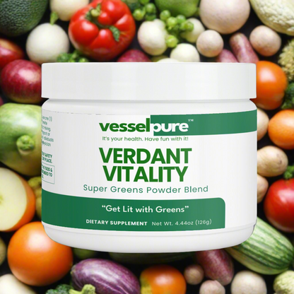 Verdant Vitality: Natural Super Greens Powder For Energy Immunity Wellness | Vessel Pure