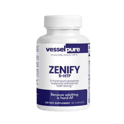 Zenify 5-HTP Supplement: Boost Serotonin, Reduce Stress, Improve Mood 200mg Capsules