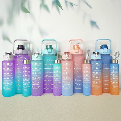 Unique Colorful Hydration Companions: 3 Water Bottle Set - Vessel Pure