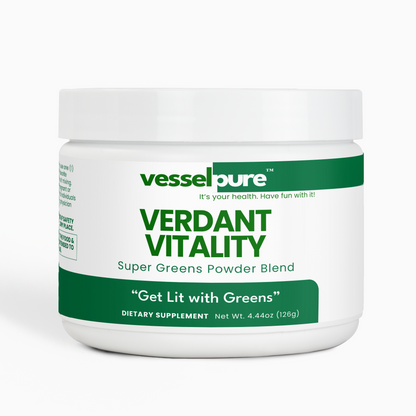 Verdant Vitality: Natural Super Greens Powder For Energy Immunity Wellness | Vessel Pure