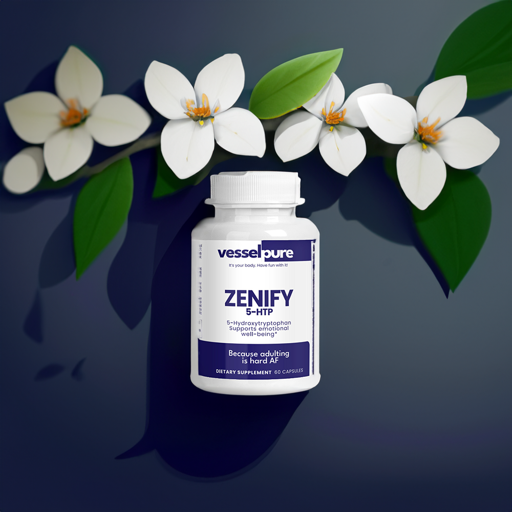 Zenify 5-HTP Supplement: Boost Serotonin, Reduce Stress, Improve Mood 200mg Capsules